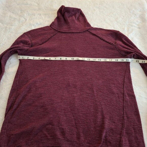 We The Free Mock Neck Top Sz S Slit Back Relaxed Fit Baselayer Boho Langelook - Picture 10 of 16